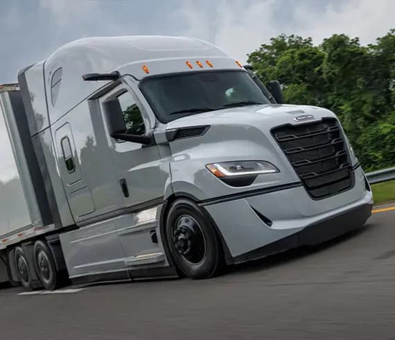Freightliner Cascadia on the highway